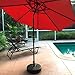 EasyGo Round Umbrella Base Weight � Black Finish �50 Pound Water or Sand Weighted Plastic Universal Stand