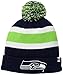 NFL Seattle Seahawks '47 Brand Breakaway Cuff Knit Hat with Pom, Light Navy, One Size
