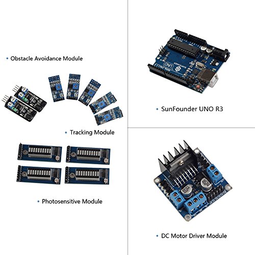 SunFounder Smart Car Kit for Arduino with Uno R3, Obstacle Avoiding