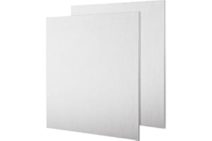 ZOFORTY 2 Pack 6061 T6 Aluminum Sheet Metal 6 x 6 x 0.236 (1/4) Inch Flat Plain Plate Panel Aluminum Sheet Plate Finely Polished and Deburred, 6mm Thick