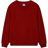 QBK Kids Fleece Casual Basic Crewneck Sweatshirt for Boys or Girls 3-14 Years