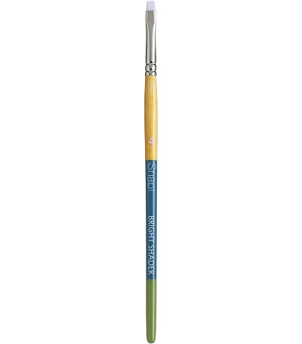 Princeton Snap! Pinselset – 3 Pinsel In Rund & Flach, Golden Taklon, Mehrfarbige Griffe (Gr. 4, 6, 3/4 Zoll)