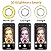 KINDEEP Cell Phone Holder Stand with Selfie Ring Light for Live Stream, Make up, Dimmable(3 Lighting Modes) LED Light (10-Level Brightness), Flexible Phone Holder Lazy Bracket for Phone (B07BTJ2MCP)