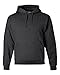 Jerzees 8 oz. NuBlend 50/50 Pullover Hood, Black Heather - Large