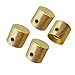 Pack of 4pcs Brass Dome Knob Volume Tone Control Knobs for Electric Guitar Bass Screw Type (Gold)