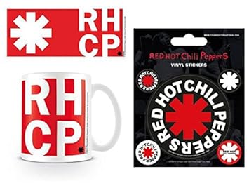 Set Red Hot Chili Peppers Rhcp Logo Foto Tasse Kaffeetasse 9x8