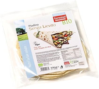 Germinal Bio Piadina Senza Lievito 300 Gr Amazon It Alimentari E Cura Della Casa