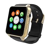 Smart Watch- Yarrashop Uwatch Smart Watch with Heart Rate Monitor Android Smart Watch Phone Sports Bluetooth Wristwatch With 3G magsensor gravity sensor Compatible With IOS & Android (Gold)