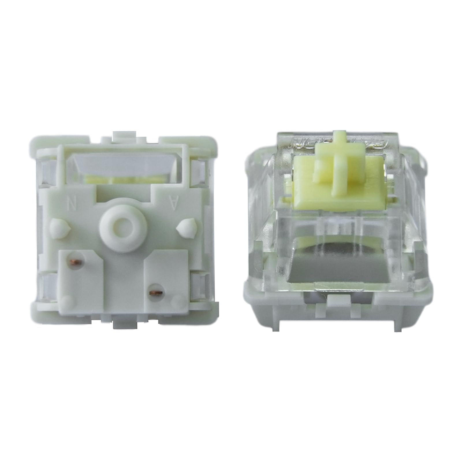 Photo 1 of GATERON Jupiter Banana Keyboard Switches, Tactile 59gf RGB LED 5 Pin Factory Pre-lubed Key Switches for MX Mechanical Keyboard(Banana,110PCS)