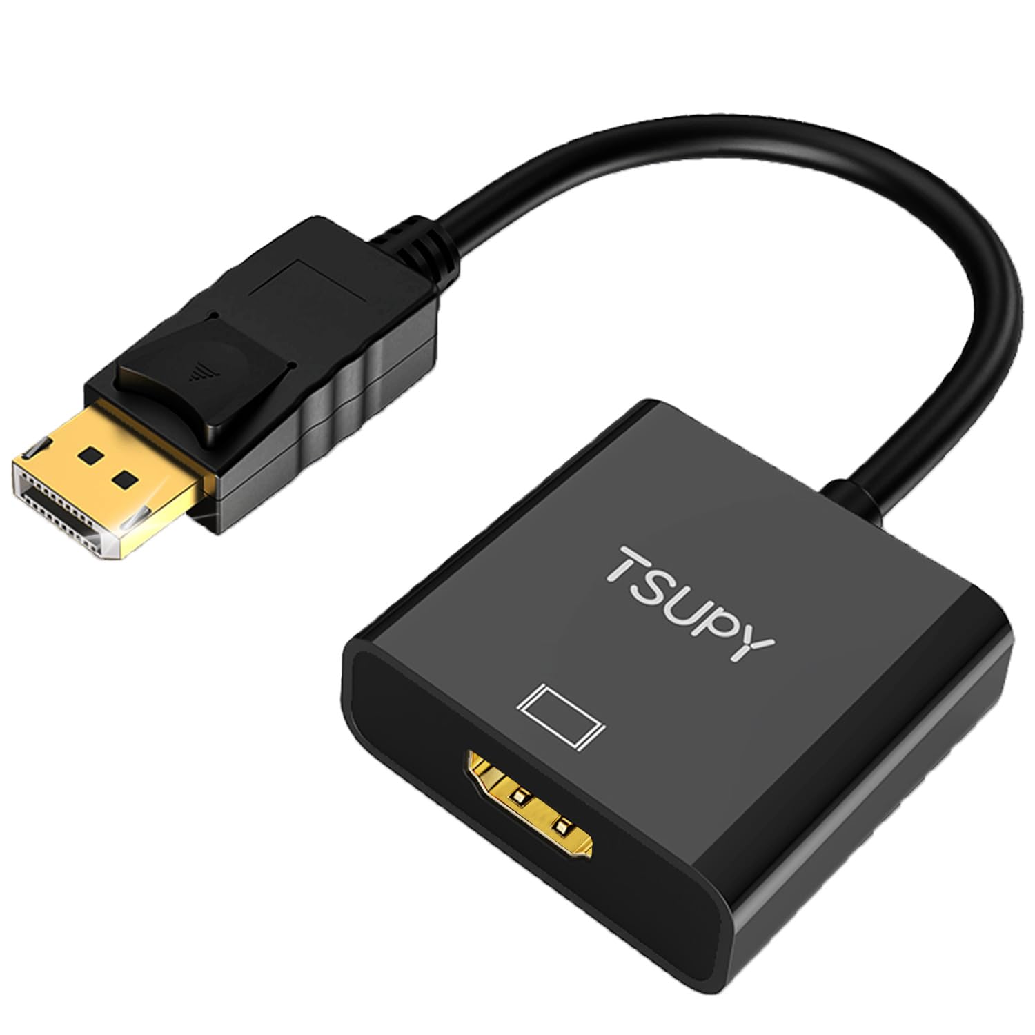 TSUPY DP to HDMI Adapter, 4K Display port to hdmi port with Gold-plated connector for Laptop, Computer, Display, HDTV, Projector etc.