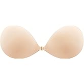 Adhesive Bras Push Up Strapless Sticky Bra Invisible Backless Silicone Stick On Lifting Bras for Women Light Nude