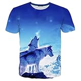 Yasswete Unisex 3D Pattern Printed Short Sleeve T-Shirts Top Tees