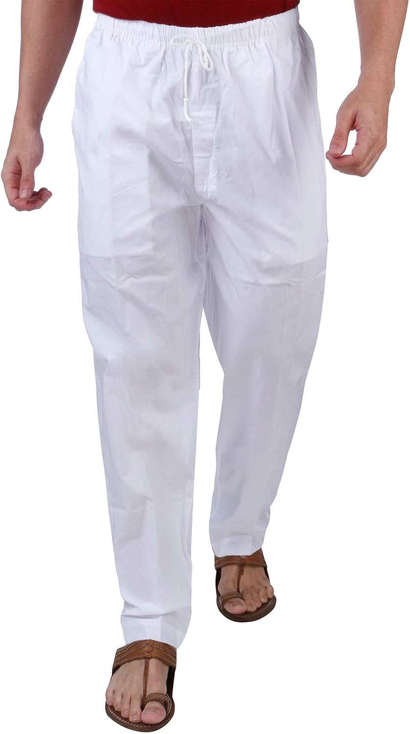 Rajubhai Hargovindas Men's White Cotton 