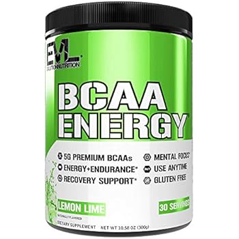 Evlution Nutrition BCAA Energy - High Performance Amino Acid Supplement for Anytime Energy, Muscle Building, Recovery and Endurance, Pre Workout, Post Workout (Lemon Lime, 30 Servings)