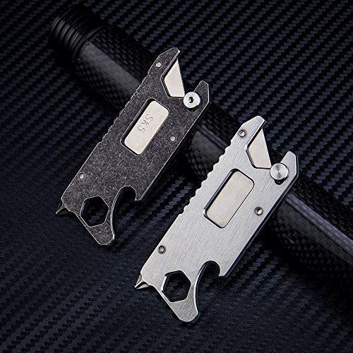 Pocket Knife，YEEYOU Utility Knives 6-in-1 Multitool Keychain Durable Black Oxide Stainless Steel Portable Tools for Outdoor Survival, Camping, Fishing, Hunting, Hiking