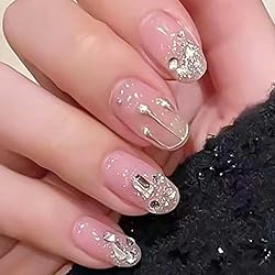 RikView Pink Press on Nails Medium Fake Nails