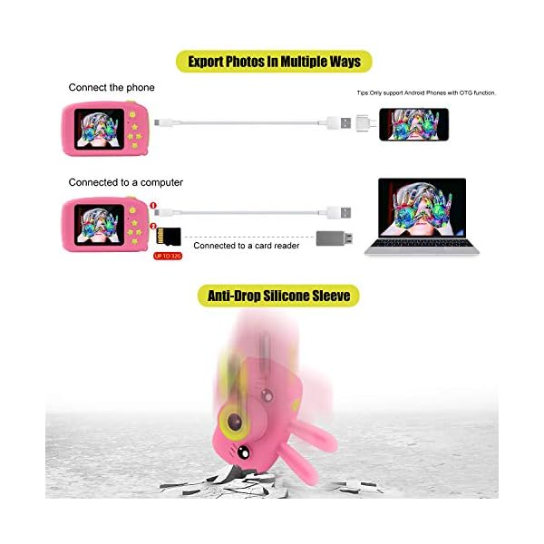 Kids Camera for 3-12 Year Old Girls, Digital Camera Girls Toys 2 inch for Children with 32GB SD Card Birthday Christmas…