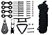 Kayak Canoes Anchor Trolley Kit System w/Pulleys Pad Eye Cleats Ring 30 Feet of Rope
