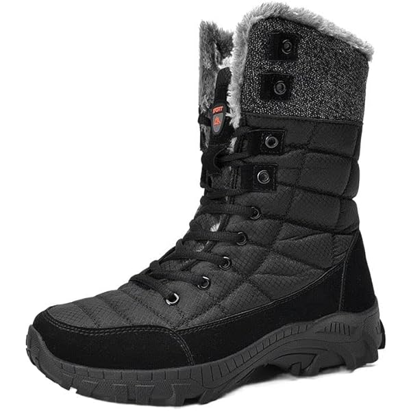 Amazon.com | ROCKMARK Men's Winter Snow Boots, Warm Mid Calf