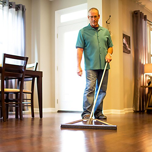 bigWISP, Lightweight Push Broom Best Outdoor Broom for Leaves, Garage and Decks with Bristle Seal Technology (18")