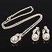 IFFURMON Fashion Charm Women Jewelry Sets Imitation Pearl Statement Pendant Necklace Earrings Set