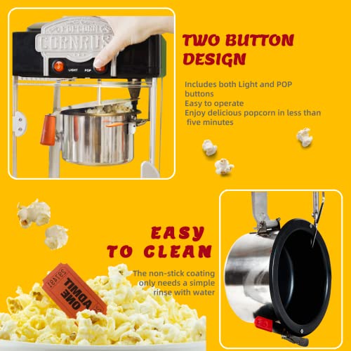 Popcorn Popper Machine4 OZ Vintage Professional Popcorn Maker Theater