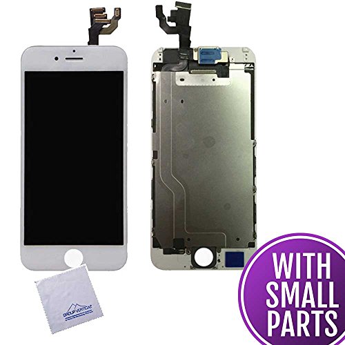 Touch Screen Digitizer and LCD for Apple iPhone 6 - A+ - White - Includes Small Parts by Group Vertical