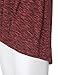 Timeson Women V Neck Short Sleeve High Low Mature Sweatheart Activewear Ruched Tunic Tops Large Wine