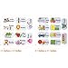 Mozamy Creative 30pcs Toy Organization Labels Bin Labels Toy Storage Stickers Playroom Decals Toddler Stickers School Aged Kids Wall Decals
