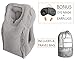 Inflatable Travel Pillow – Ergonomic & Therapeutic Neck Pillow with Sleep Mask, Earplugs, and Carry Bag (Attaches to Luggage) - Neck Rest and Rest Portable for Airplane, Train, Camping or Car Trips