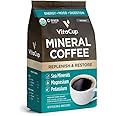 VitaCup Mineral Coffee with Trace Minerals, Hydrate, Replenish & Restore w/All Natural Sea Minerals, Electrolytes, Organic Coffee, Single Origin, Medium Dark Roast, Ground Coffee 10oz