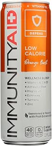 LIFEAID IMMUNITYAID Orange Burst Immune Support Blend, Echinacea, Zinc, Astragalus and Vitamin C, 12 Fl Oz