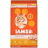 IAMS PROACTIVE HEALTH Adult Healthy Dry Cat Food with Chicken, 16 lb. Bag