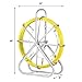Happybuy Duct Rodder Fibersnake Fish Tape 6mm 1/4inch Fish Tape Fiberglass 425Ft Fiberglass Wire Cable Rod Fishtape Puller