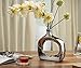 Halter HAL-268 Fine Ceramic Vase with a Metallic Chrome Like Finish– Ideal for Home décor or for Party centerpieces, Sturdy, and Stylish Idea! (Small)