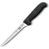 Victorinox Swiss Army Cutlery Fibrox Pro Boning Knife, Flexible Blade, 6-Inch, Black