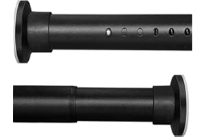 Room Divider Tension Curtain Rod, Large 102.4-122.1Inch No Drilling Adjustable Window Curtain Rod Never Rust Curtain Poles, T