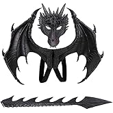 Nirvany Dragon Costume for Kids Boys Girls, Wing Tail Mask Set, Cosplay Halloween Costume
