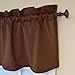 Eclipse Canova Blackout Thermaback Window Valance Curtains for Kitchen or Bathroom, 42