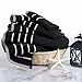 6-Piece Towel Set - Combed Cotton Rice Weave Bathroom Accessories with 2 Bath Towels, 2 Hand Towels, and 2 Washcloths by Bedford Home (Black)