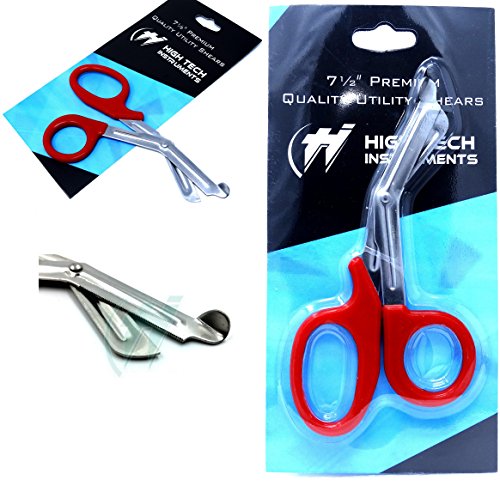 2 PCS ( RED & BLUE) PARAMEDIC UTILITY BANDAGE TRAUMA EMT EMS SHEARS SCISSORS 7.25 INCH STAINLESS STEEL ( HTI BRAND)