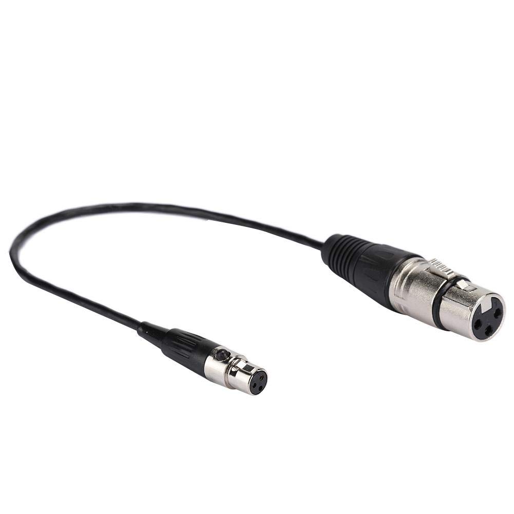 Yunir Mini XLR Plug, 3pin Female to XLR 3pin Female Audio Cable Connector, 30cm, for Cameras SLRs Standard Microphone Connection
