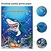 Morinostation Pin The Fin On The Shark Game Birthday Party Favor Games Baby Shark Party Supplies Decorations - 24 Fins