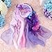 Fashion Flower Ink Style Soft Silk Voile Scarves Wrap Shawl (Multi-color/3)