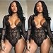 kaifongfu Women Lingerie, Nightwear Dress Underwear Sleepwear G-String Babydoll Lace Lingerie for Women (S, Black)