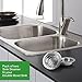 Platinum Kitchen Platinum Stainless Steel Sink Drain Strainer with Handle Large wide Rim 4.3