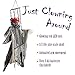 Halloween Haunters 3 Foot Animated Hanging Skeleton Clown Ghost Reaper in Prison Chains with Moving Arms Prop Decoration - Evil Red LED Eyes, Plays Spooky Circus Music - Haunted House Entryway Display