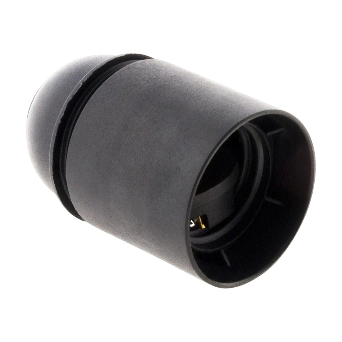 Zenitech - E27 Thermoplastic Socket - Smooth Finish for E27 Socket - Max Voltage 250V - Max Intensity 4A - Black