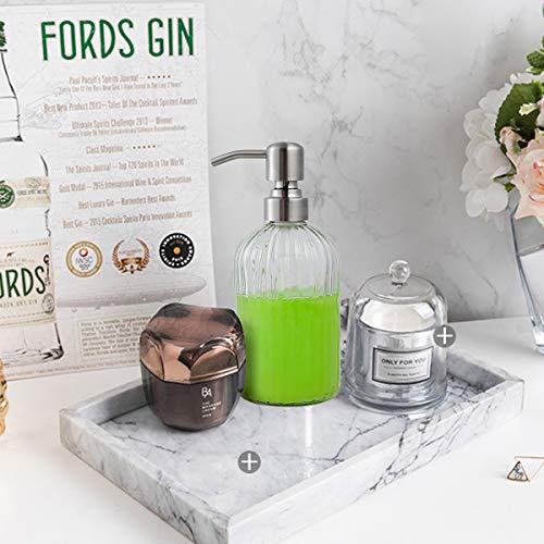bonris 16 Oz Soap Dispense with Rust Proof Stainless Steel Pump Classic Decor for Bathroom Kitchen Farmhouse Decor Great for Essential Oils, Lotions, Liquid Soaps - Thumbnail 5