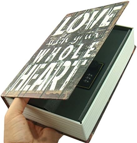 Elagant libra Creative Books Savings Cans Mental Storage Box Piggy Bank with Lock